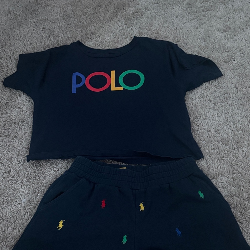 Polo by Ralph Lauren Kids T-Shirt with Colorful Logo With matching Colorful shor